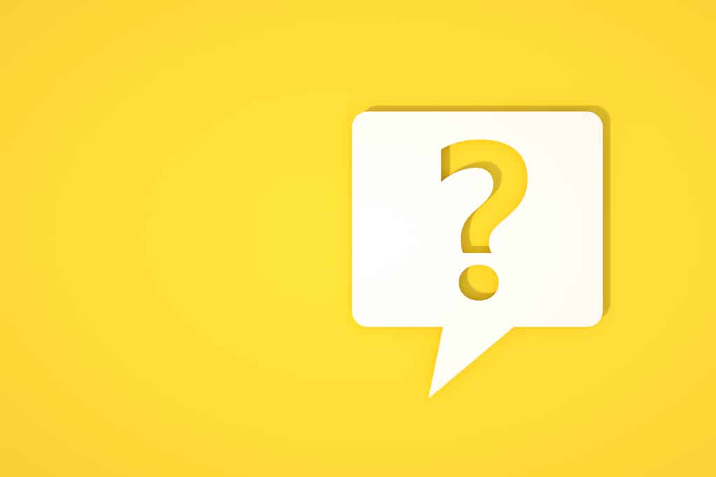 Yellow question mark with yellow background representing FAQs about Air Conditioner Installation