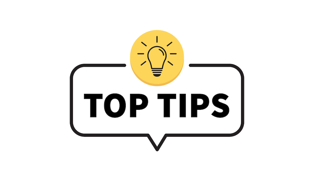 Top tips icon with yellow lightbulb in speech bubble. | Residential HVAC Installation