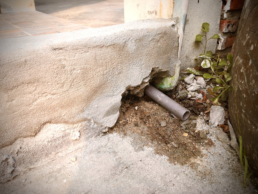 Condensate Drain outside of home. | residential HVAC inspection checklist