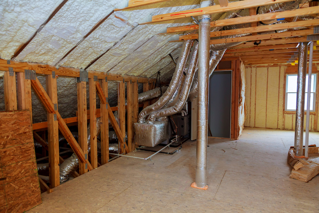 Ductwork in attic. | Residential HVAC System Components 