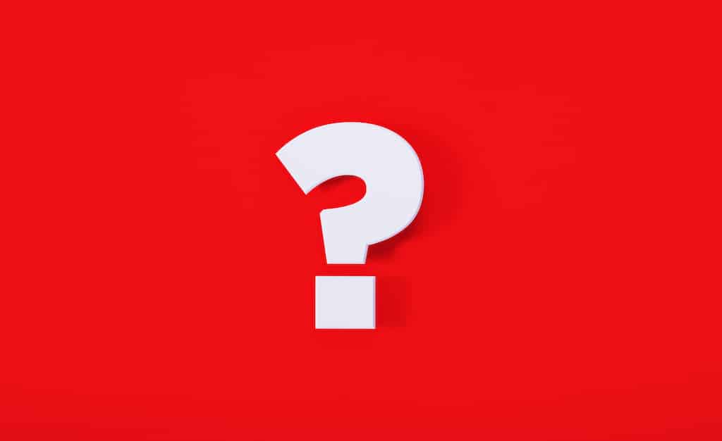White question mark with bright red background. FAQ about Air Mixing Box HVAC. 