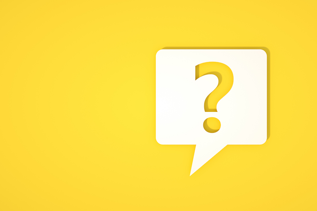 Yellow question mark with yellow background representing FAQs about Air Conditioner Installation
