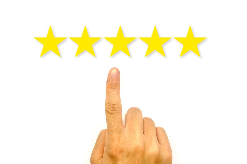 Person leaving five star review. | Air Conditioning Service