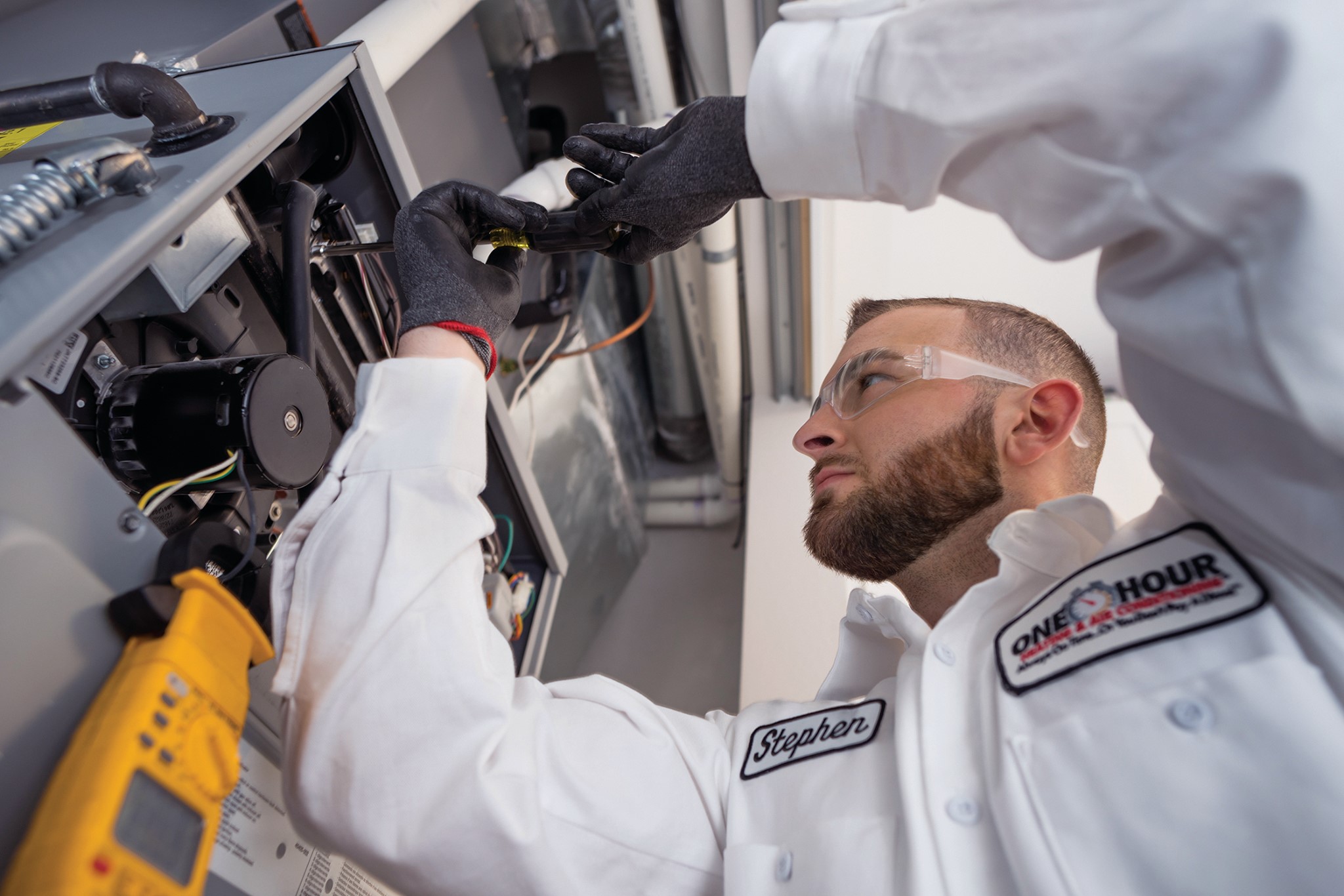 Furnace door switch safety and testing By One Hour Air Conditioning & Heating of Fort Worth.