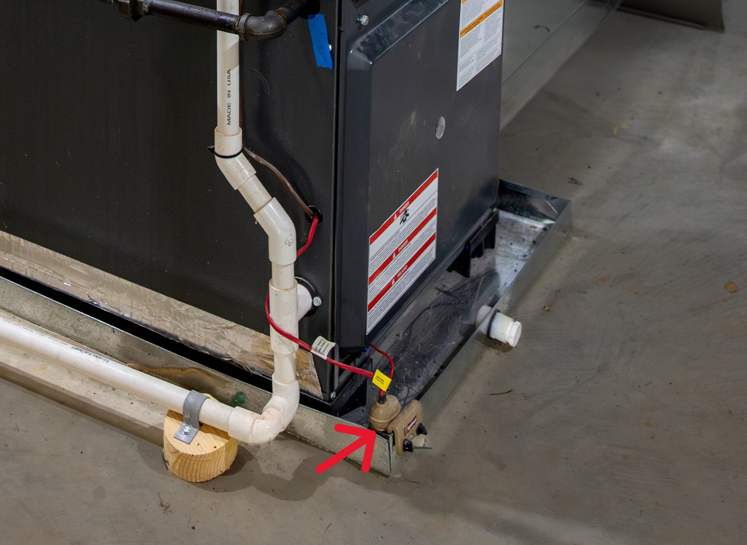 High-efficiency furnace condensate safety switch.