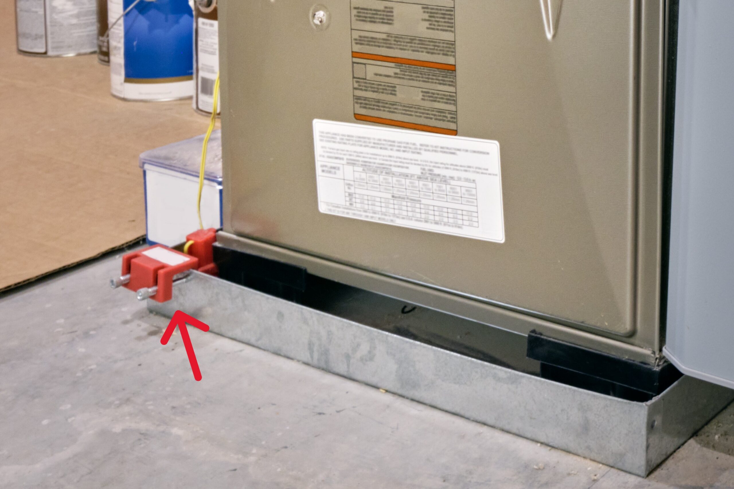 Furnace emergency float switch.