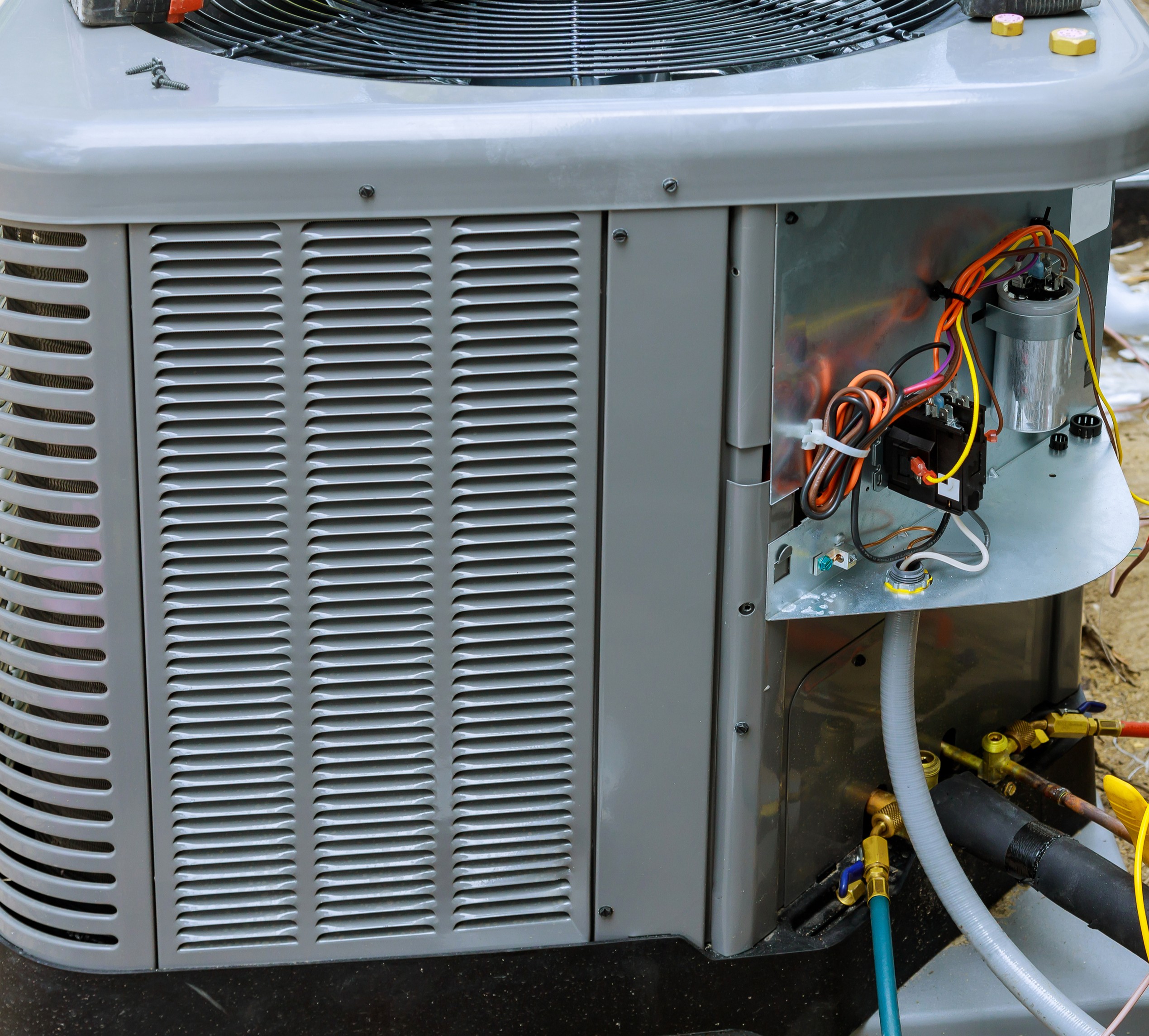 Air conditioning technician servicing, Install, Compressor relay swap.