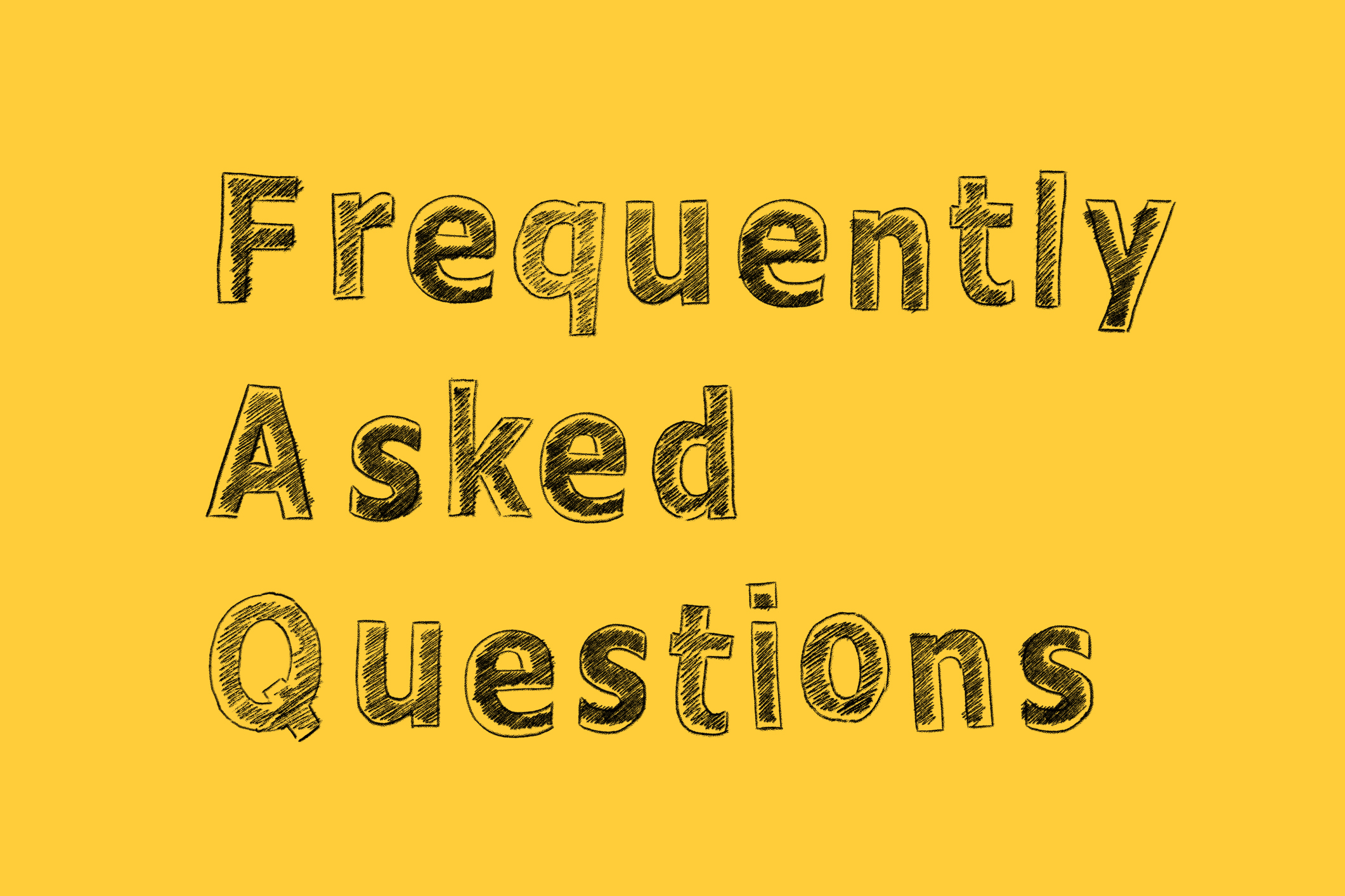 Hand drawing text Frequently Asked Questions on yellow background, Compressor short cycling.