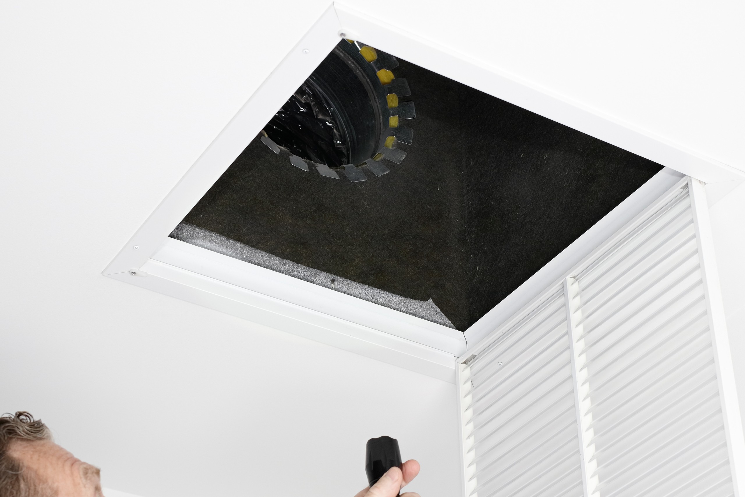 Inspect duct, Supply vent cleaning.