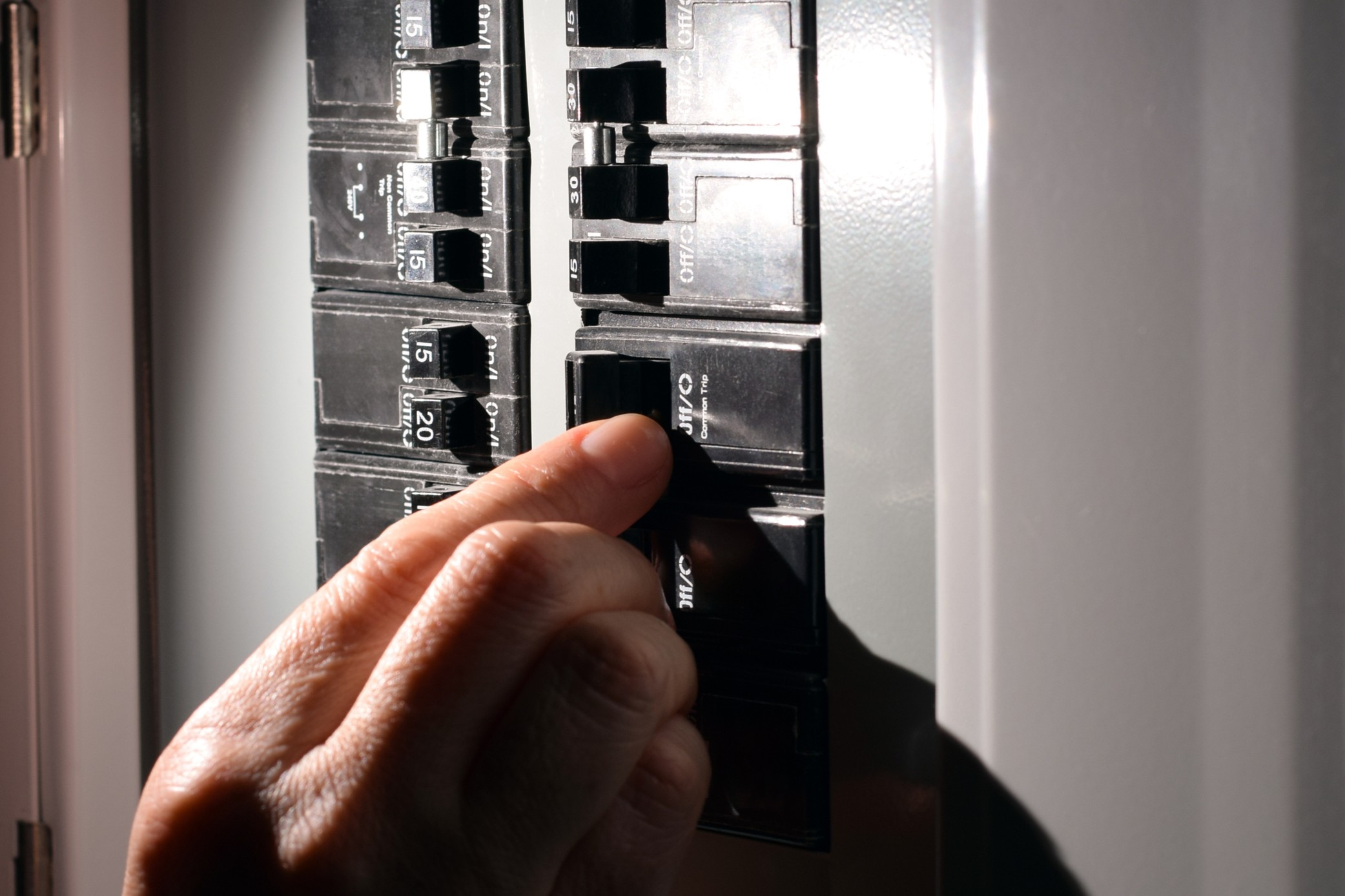 Shut off power at the breaker, Furnace flame sensor.