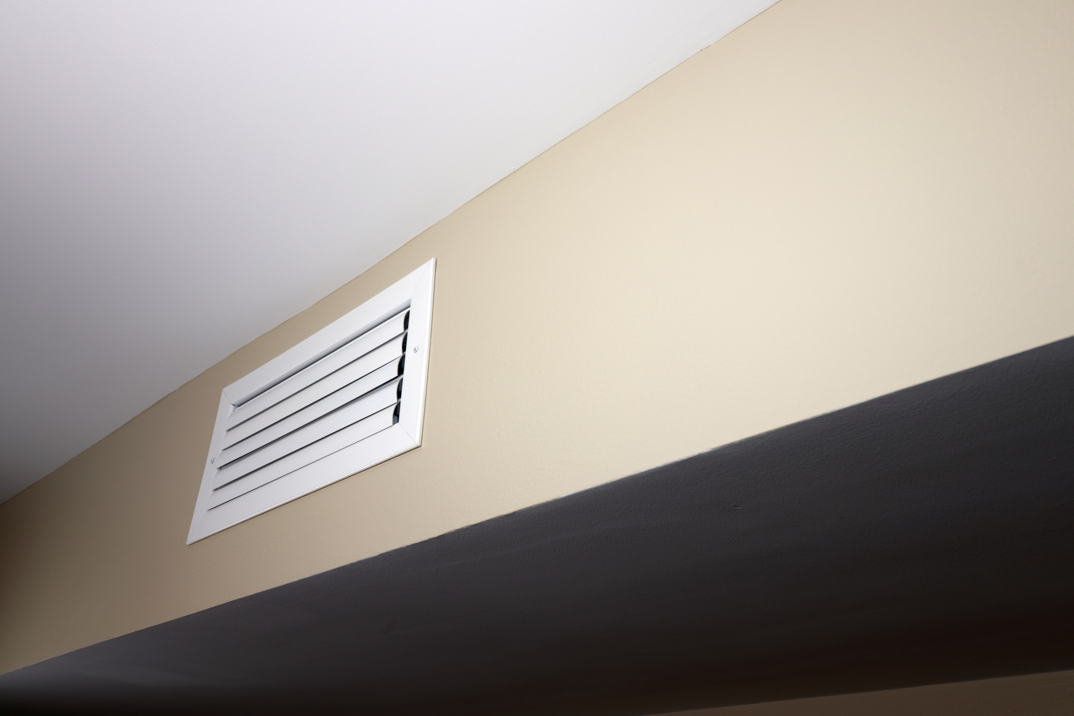 One closed air vent, Duct reconnection repair.
