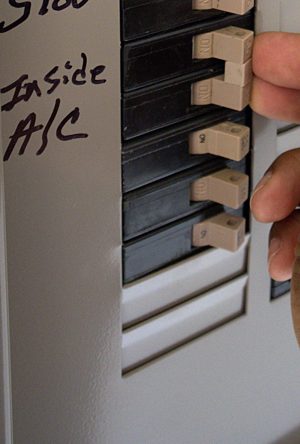 Shutting off power, Fan blade pitch check.